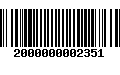 Código de Barras 2000000002351