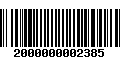 Código de Barras 2000000002385