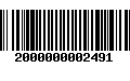 Código de Barras 2000000002491