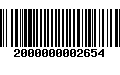 Código de Barras 2000000002654