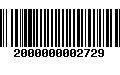 Código de Barras 2000000002729