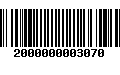 Código de Barras 2000000003070