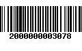 Código de Barras 2000000003078