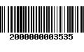 Código de Barras 2000000003535