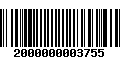 Código de Barras 2000000003755