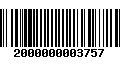 Código de Barras 2000000003757