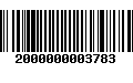 Código de Barras 2000000003783