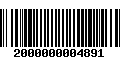 Código de Barras 2000000004891