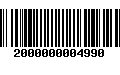 Código de Barras 2000000004990