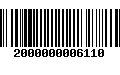 Código de Barras 2000000006110