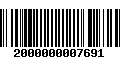 Código de Barras 2000000007691