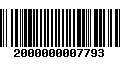 Código de Barras 2000000007793