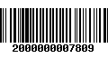 Código de Barras 2000000007809