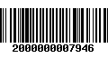 Código de Barras 2000000007946