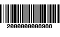 Código de Barras 2000000008988