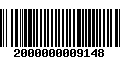 Código de Barras 2000000009148