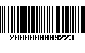 Código de Barras 2000000009223