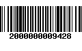 Código de Barras 2000000009428