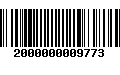 Código de Barras 2000000009773