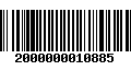 Código de Barras 2000000010885