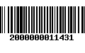 Código de Barras 2000000011431