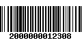 Código de Barras 2000000012308