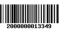 Código de Barras 2000000013349