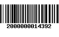 Código de Barras 2000000014392