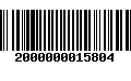 Código de Barras 2000000015804