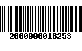 Código de Barras 2000000016253