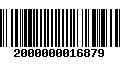 Código de Barras 2000000016879