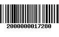 Código de Barras 2000000017280