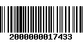 Código de Barras 2000000017433