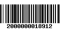 Código de Barras 2000000018912