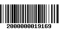 Código de Barras 2000000019169