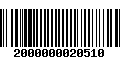 Código de Barras 2000000020510