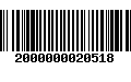 Código de Barras 2000000020518