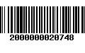 Código de Barras 2000000020748