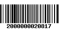 Código de Barras 2000000020817