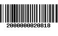 Código de Barras 2000000020818