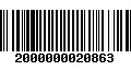 Código de Barras 2000000020863