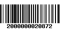 Código de Barras 2000000020872