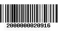 Código de Barras 2000000020916