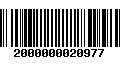 Código de Barras 2000000020977