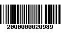 Código de Barras 2000000020989