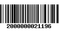 Código de Barras 2000000021196