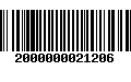 Código de Barras 2000000021206