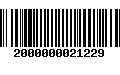 Código de Barras 2000000021229