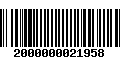 Código de Barras 2000000021958