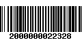 Código de Barras 2000000022328